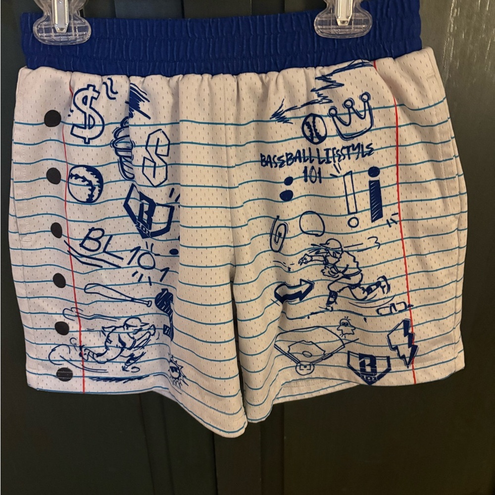 Baseball Lifestyle 101 doodle shorts